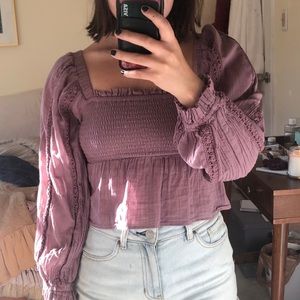 American eagle purple babydoll top